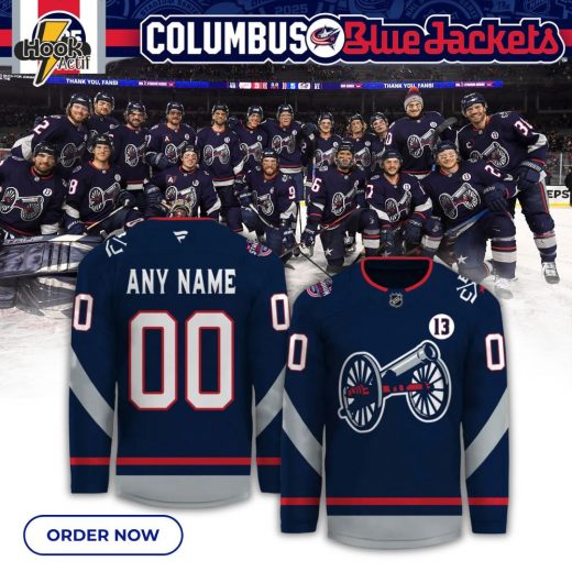 Columbus Blue Jackets 2025 Soaking In The Historic Win Jersey