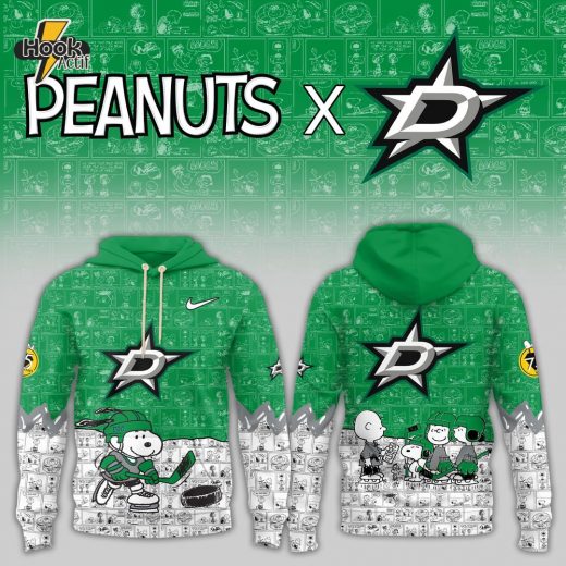 Dallas Stars x Peanuts 75 Years Anniversary Limited Hoodie