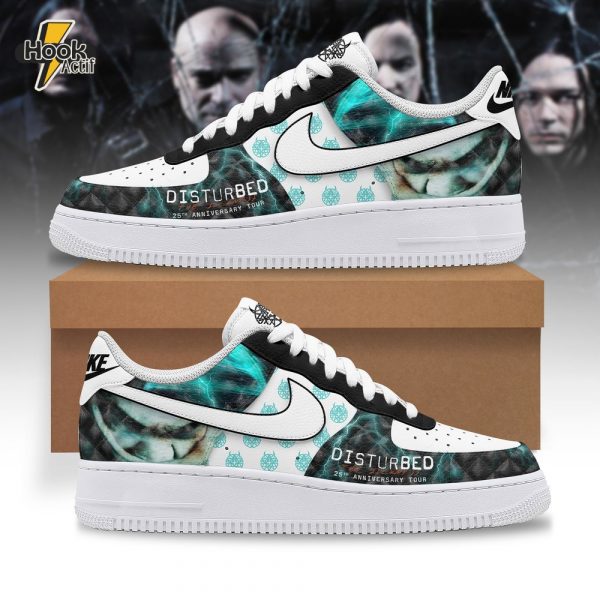 Disturbed Band 25th Anniversary Tour Custom Air Force 1 Sneakers – Rock Music Fans