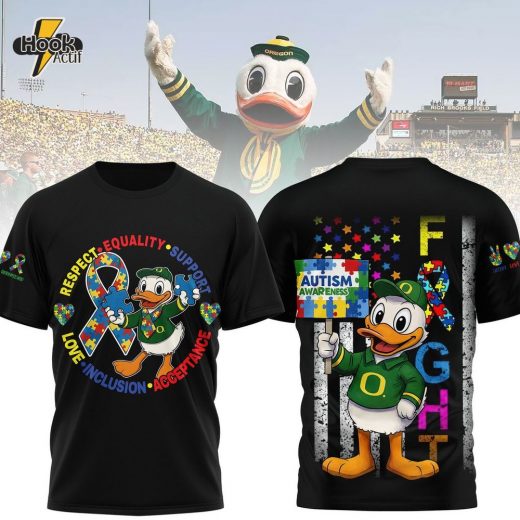 Donald Duck Autism Awareness T-Shirt – Oregon Ducks Fan Edition