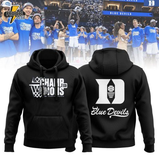 Duke Blue Devils 2025 ACC Champions Locker Room Hoodie – Black Edition