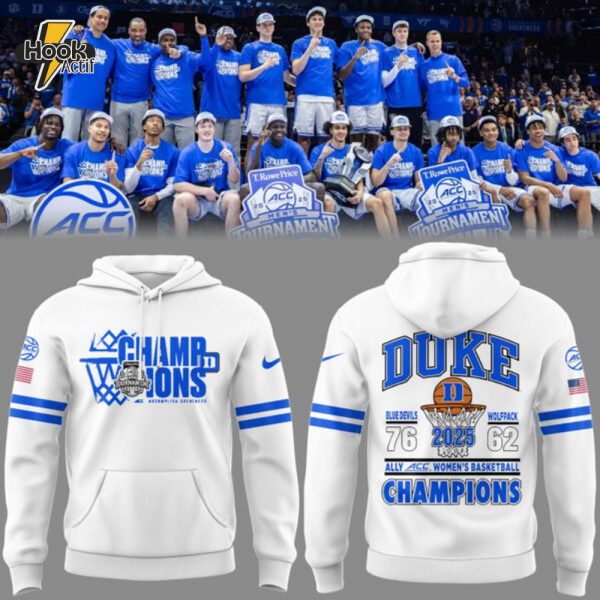 Duke Blue Devils Men's Basketball 2025 Limited ACC Tournament Champions 2025 Hoodie