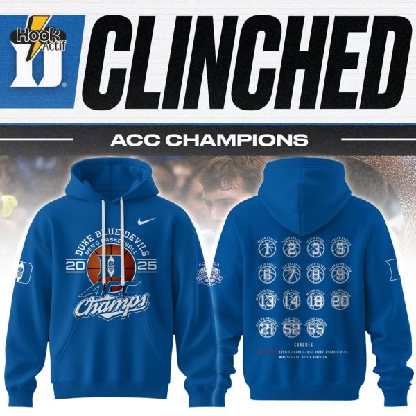 Duke Men's Basketball ACC Champions 2025 Nike Blue Hoodie – Limited Edition