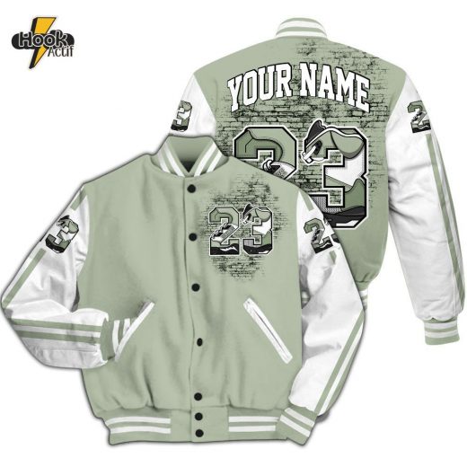 Dunkare Seafoam Sail 4s Varsity Jacket – Friday Sneaker Stress Letterman Jacket