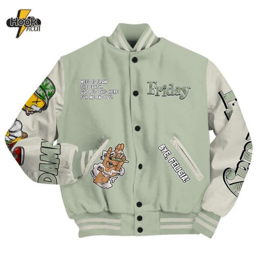 Dunkare Seafoam Sail 4s Varsity Jacket – Friday Sneaker Stress Letterman Jacket