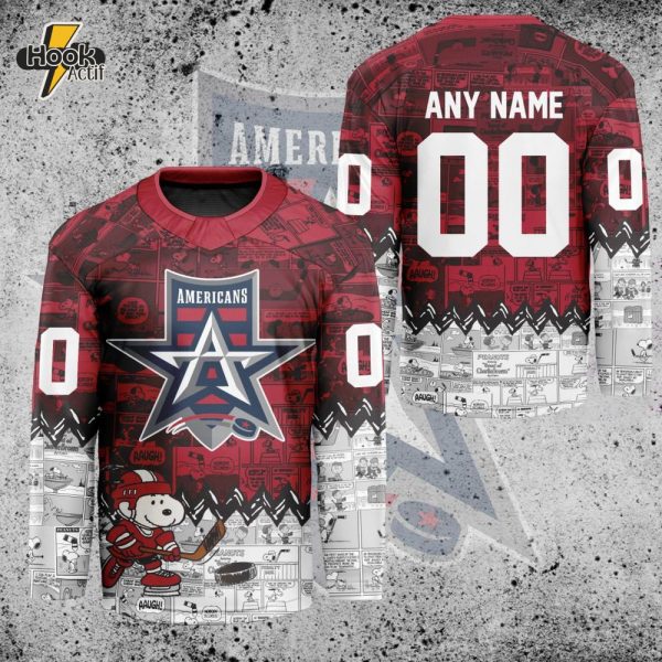 ECHL Allen Americans Peanuts 75th Anniversary Premium Hockey Jersey