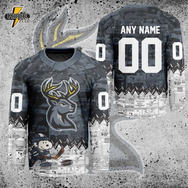 ECHL Iowa Heartlanders Peanuts 75th Anniversary Premium Hockey Jersey