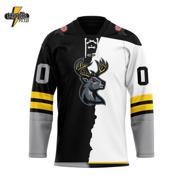 ECHL Iowa Heartlanders Personalized Mix Design Lace-Up Hockey Jersey