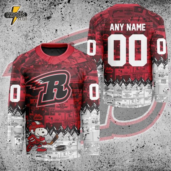 ECHL Rapid City Rush Peanuts 75th Anniversary Premium Hockey Jersey