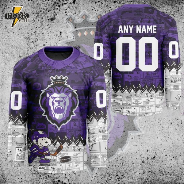 ECHL Reading Royals Peanuts 75th Anniversary Premium Hockey Jersey