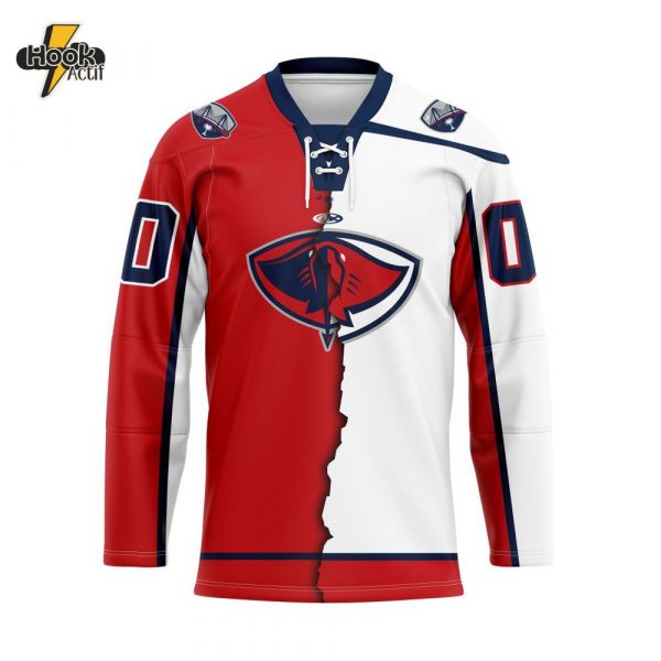 ECHL South Carolina Stingrays Personalized Mix Design Lace-Up Hockey Jersey
