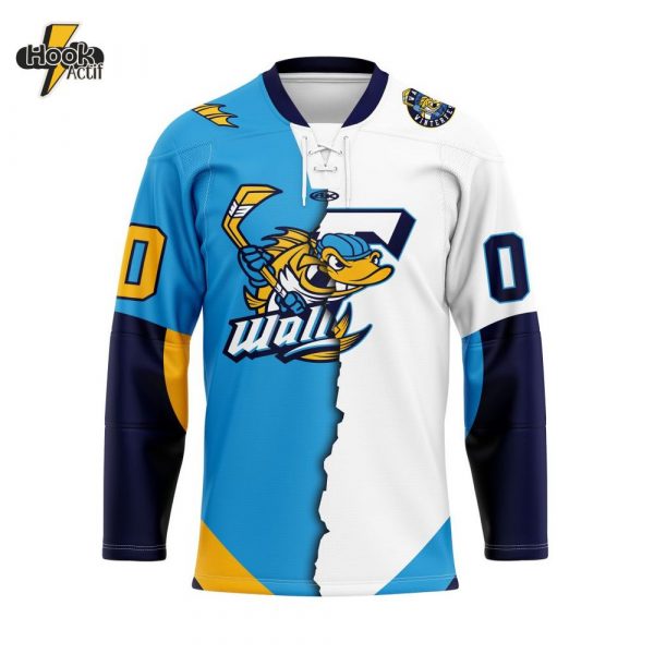 ECHL Toledo Walleye Personalized Mix Design Lace-Up Hockey Jersey