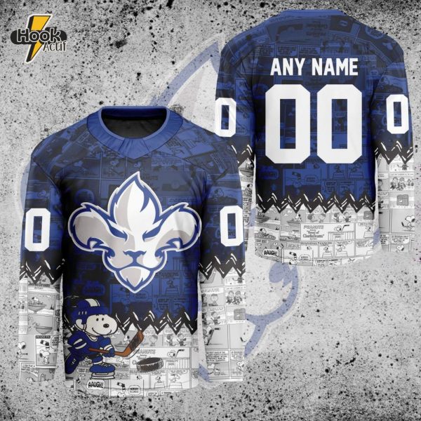 ECHL Trois-Rivières Lions Peanuts 75th Anniversary Premium Hockey Jersey