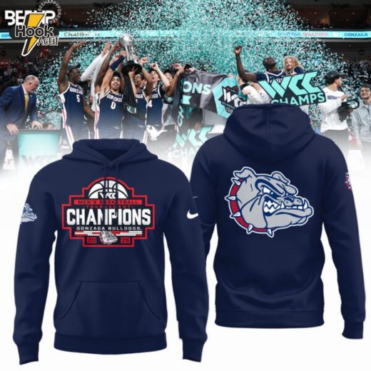 Gonzaga Bulldogs 2025 WCC Champions Hoodie – Official Tournament Gear