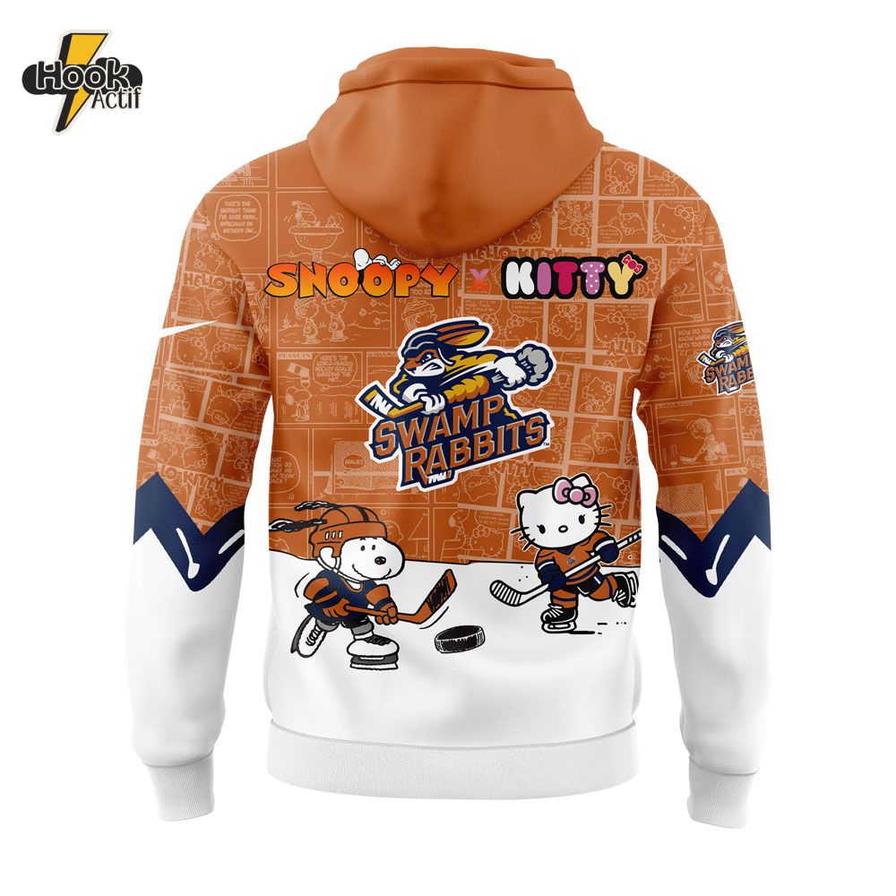 Greenville Swamp Rabbits Snoopy x Hello Kitty Hoodie – Exclusive Design Greenville Swamp Rabbits Snoopy x Hello Kitty Hoodie – Exclusive Design