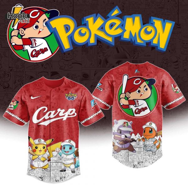 Hiroshima Carp x Pokémon Go 2025 Limited Edition Jersey