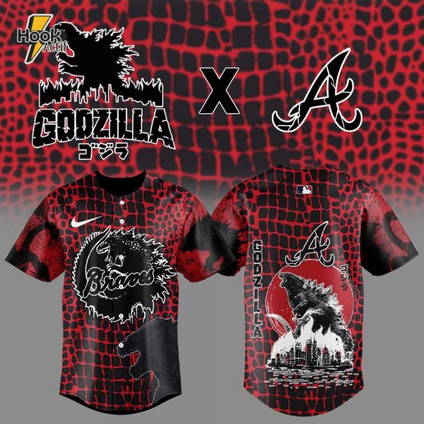 Atlanta Braves x Godzilla Baseball Jersey