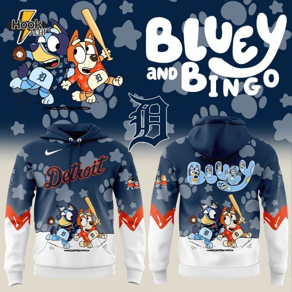 Detroit Tigers x Bluey and Bingo Hoodie
