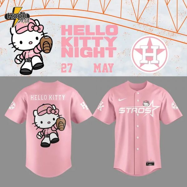 Limited Edition Houston Astros The Next Frontier x Hello Kitty 2025 Pink Jersey