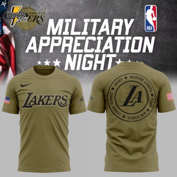 Limited Edition Lakers x Military Appreciation Night 2025 Tshirt