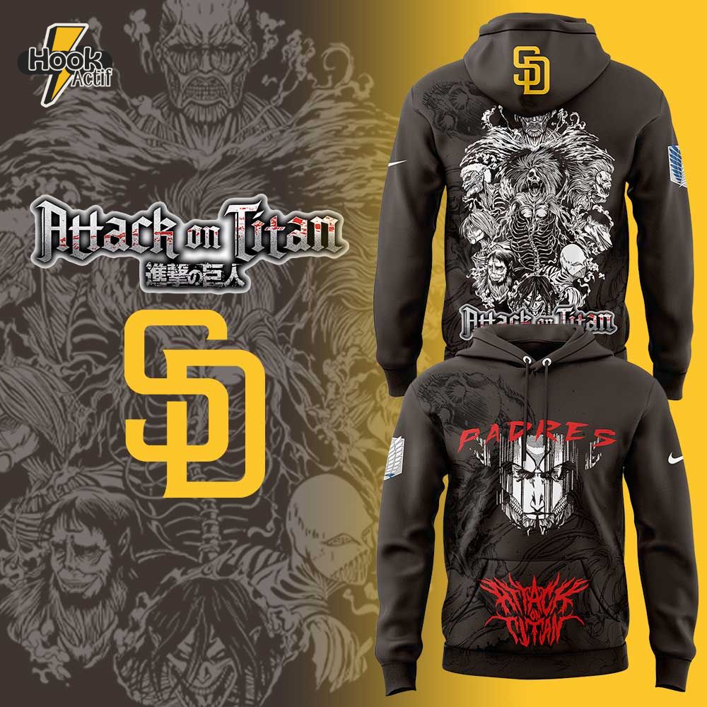 San Diego Padres x Attack on Titan Hoodie San Diego Padres x Attack on Titan Hoodie