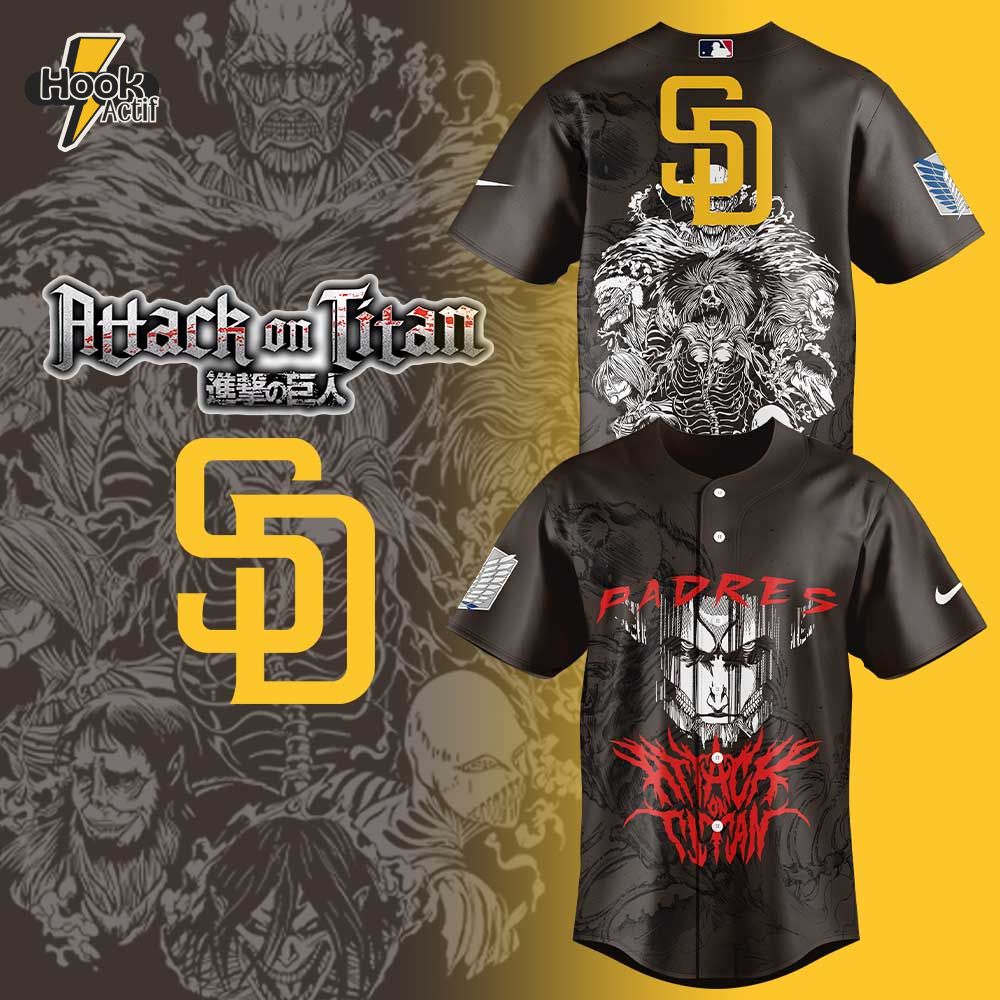 San Diego Padres x Attack on Titan Jersey San Diego Padres x Attack on Titan Jersey