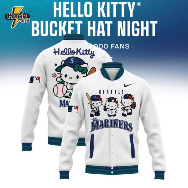 Seattle Mariners x Hello Kitty 2025 New Season Baseball Jacket