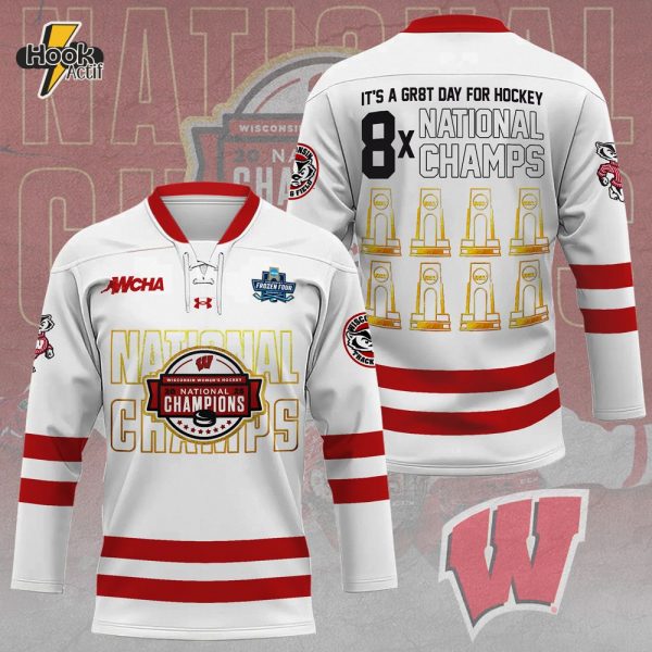 Wisconsin Badgers Women's Ice Hockey Lace Hockey Jersey