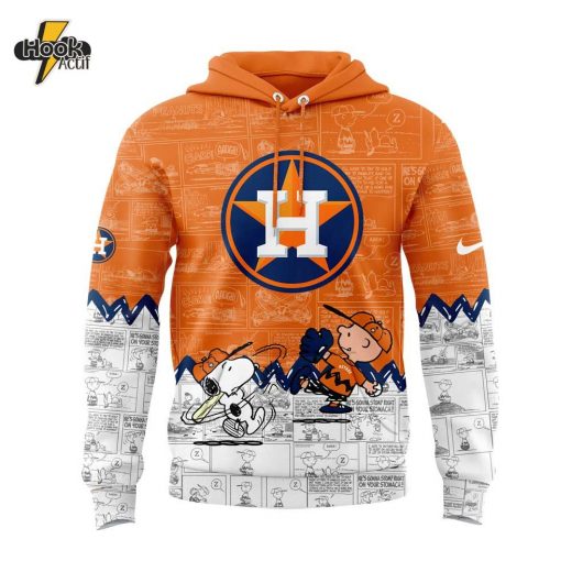 Houston Astros 75th Anniversary of Peanuts Orange Hoodie