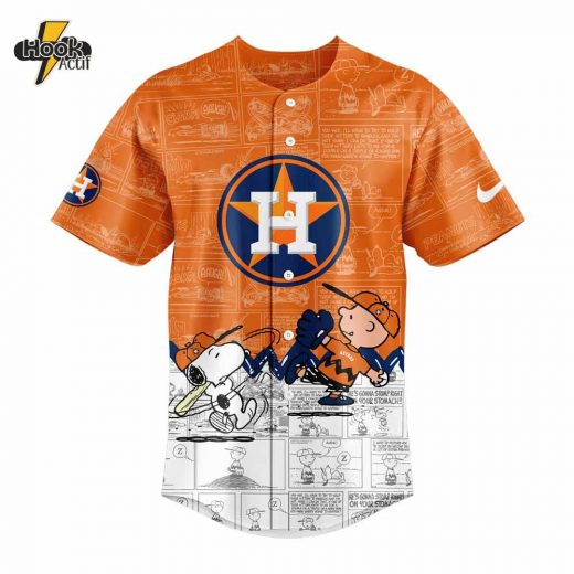 Houston Astros 75th Anniversary of Peanuts Orange Jersey