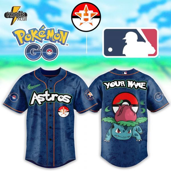 Houston Astros x Pokemon Go Bulbasaur Baseball Jersey