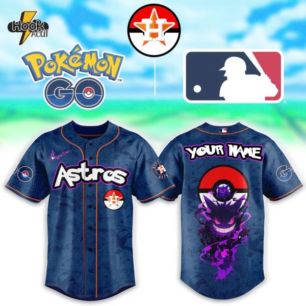 Houston Astros x Pokemon Go Gengar Baseball Jersey