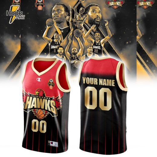 Illawarra Hawks NBL25 Finals Champion Combo V Neck Basketball Jersey