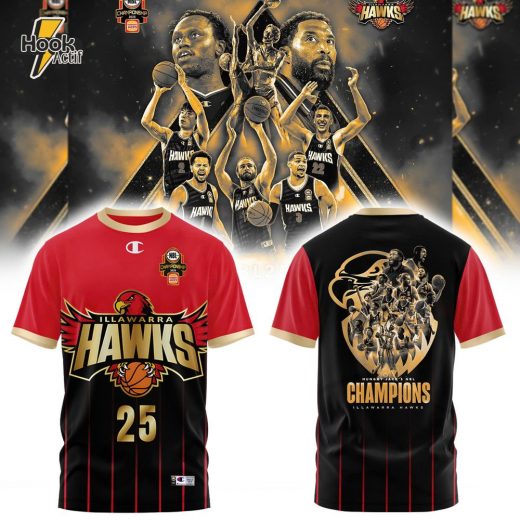 Illawarra Hawks NBL25 Finals Champion Tshirt V2