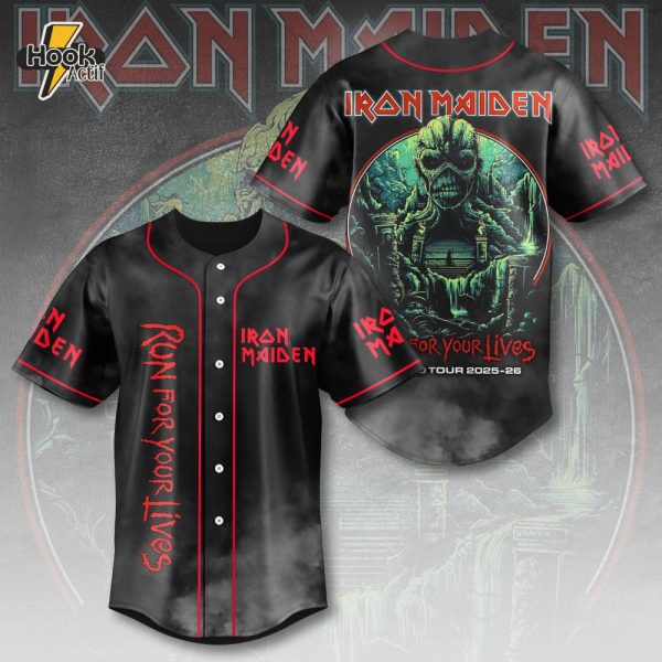Iron Maiden Run For Your Lives Baseball Jersey - Heavy Metal Fan Apparel