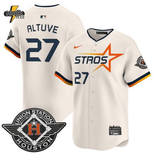 José Altuve #27 Houston Astros Baseball Jersey – Cream Special Edition