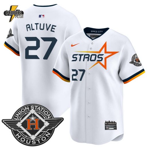 José Altuve #27 Houston Astros Baseball Jersey – Space City Edition