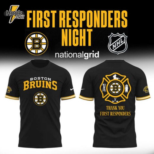 Limited Edition Boston Bruins x First Responders Night Tshirt 2025