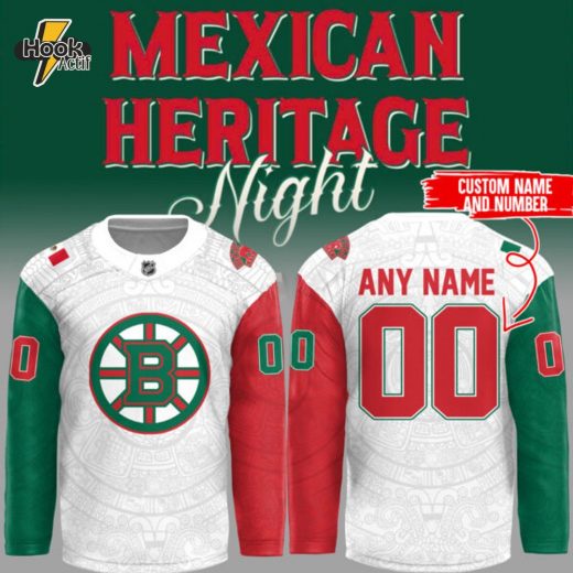 Limited Edition Bruins x Mexican Heritage Night 2025 Custom Jersey