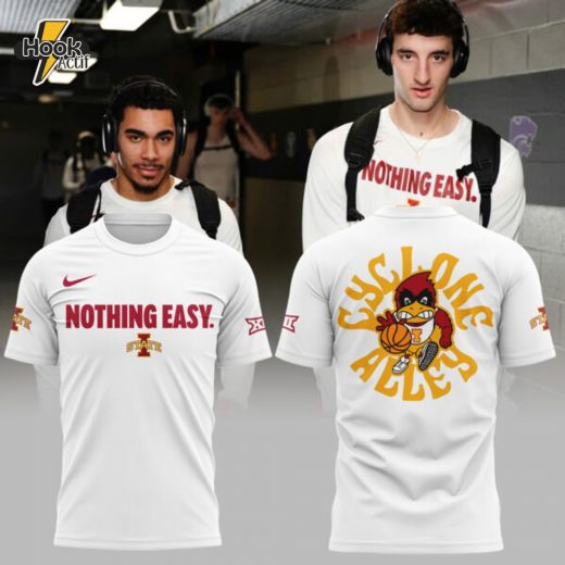 Limited Edition Cyclones Basketball “Nothing Easy” 2025 Tshirt