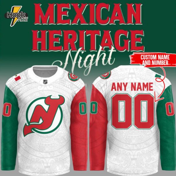 Limited Edition Devils x Mexican Heritage Night 2025 Custom Jersey
