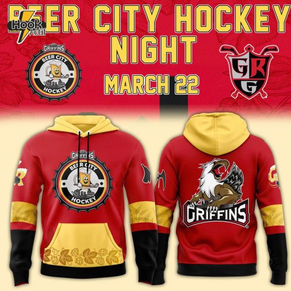 Limited Edition Griffins x Beer City Hockey Night Hoodie 2025
