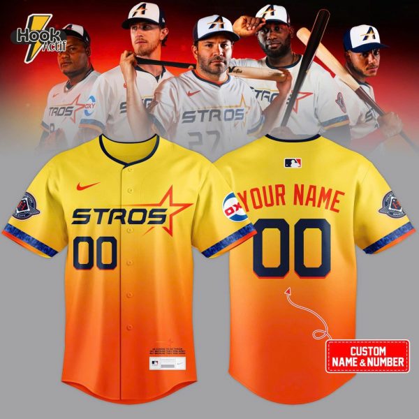 Limited Edition Houston Astros 2025 City Connect The Next Frontier Custom Name And Number Jersey Ver1