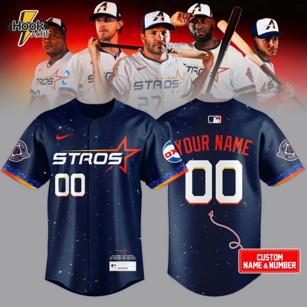 Limited Edition Houston Astros Navy 2025 City Connect The Next Frontier Custom Name And Number Jersey Ver 2