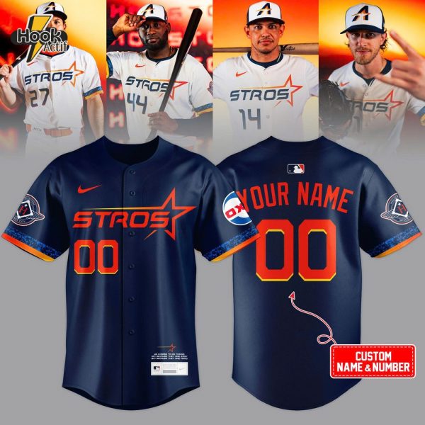 Limited Edition Houston Astros Navy 2025 City Connect The Next Frontier Custom Name And Number Jersey Ver1