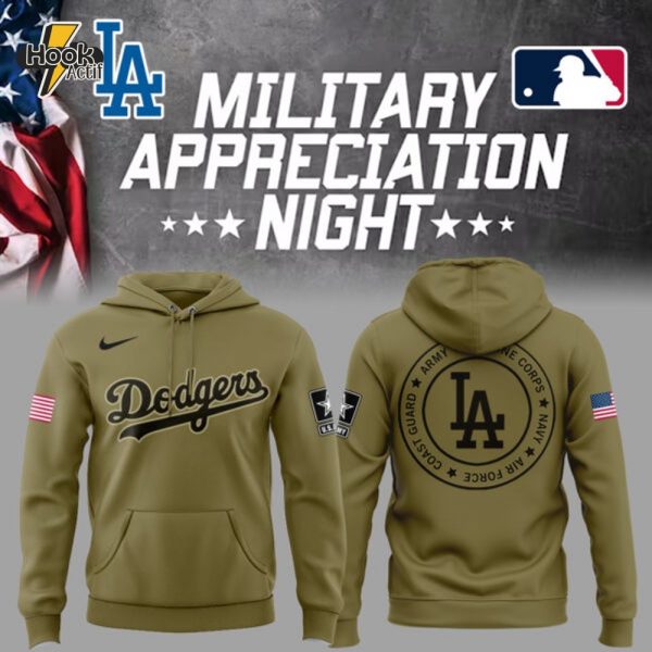 Limited Edition LA Dodgers x Military Appreciation Night 2025 Hoodie