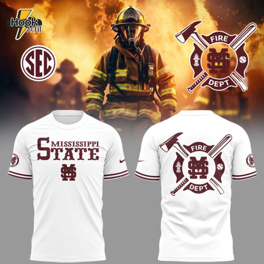 Limited Edition Mississippi Baseball x Firefighter Appreciation Night T-Shirt Limited Edition Mississippi Baseball x Firefighter Appreciation Night T-Shirt