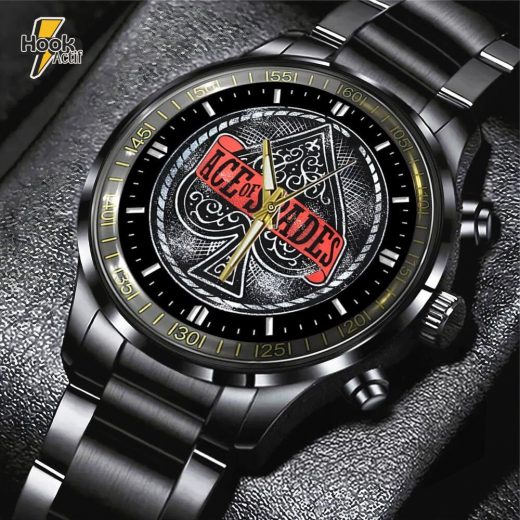 Limited Edition Mth Leather Ace of Spades Stainless Steel Watch