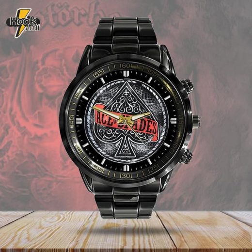 Limited Edition Mth Leather Ace of Spades Stainless Steel Watch