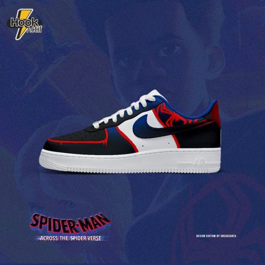 Limited Edition Spiderman Spider Verse Custom Air Force 1 Shoes